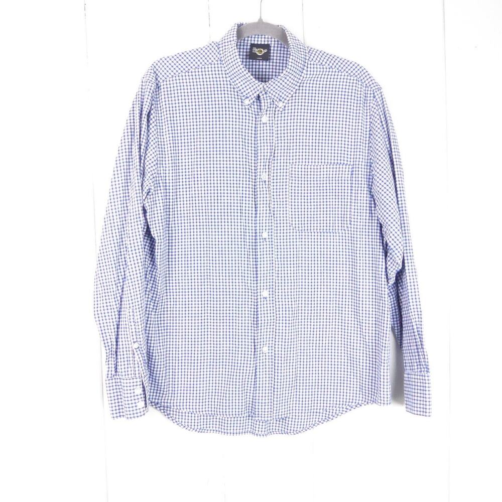 Dr. Martens Button Up Shirt Mens SZ L Checkered Business Casual Long Sleeve